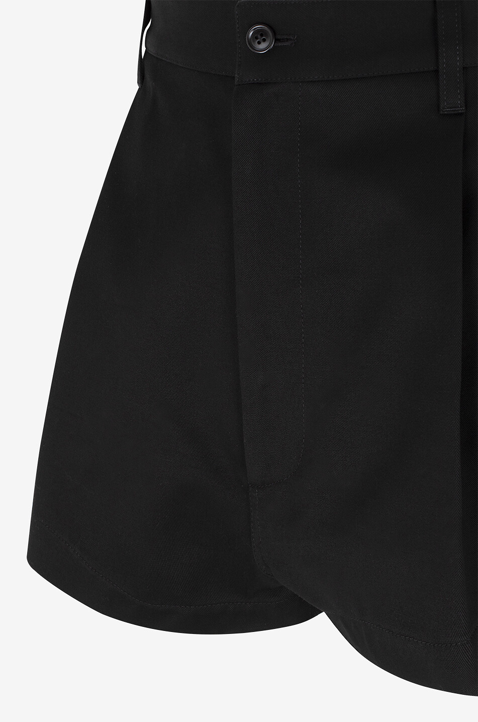 PHOEBE PHILO Cotton twill pleated high-rise shorts Women BLACK 3