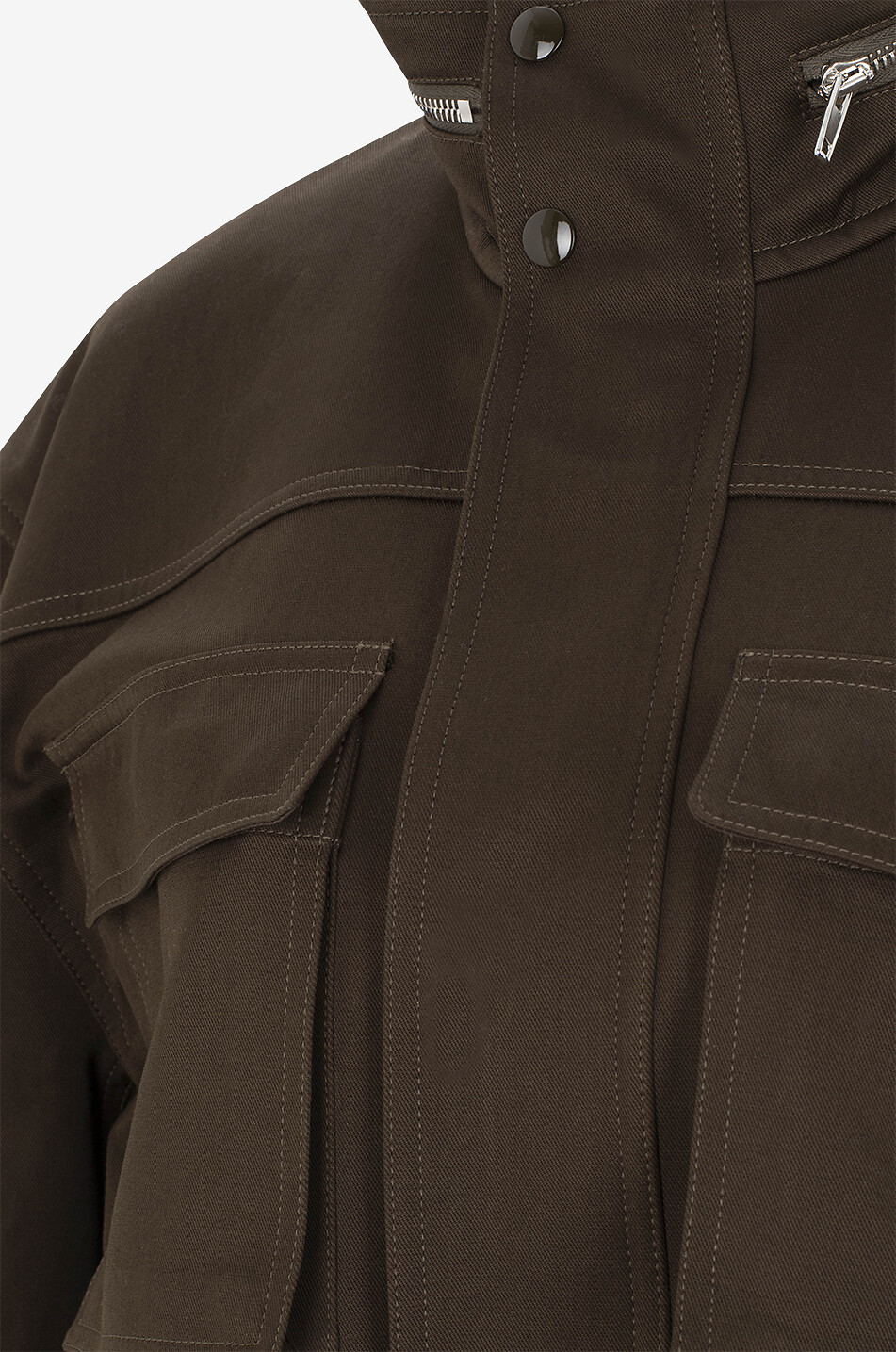 PHOEBE PHILO Dropped Waist Utility lightweight cotton parka Women KHAKI 3