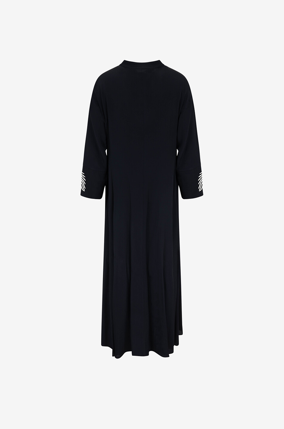 BEATRICE .B Bead-embroidered long tunic dress Women BLACK 2