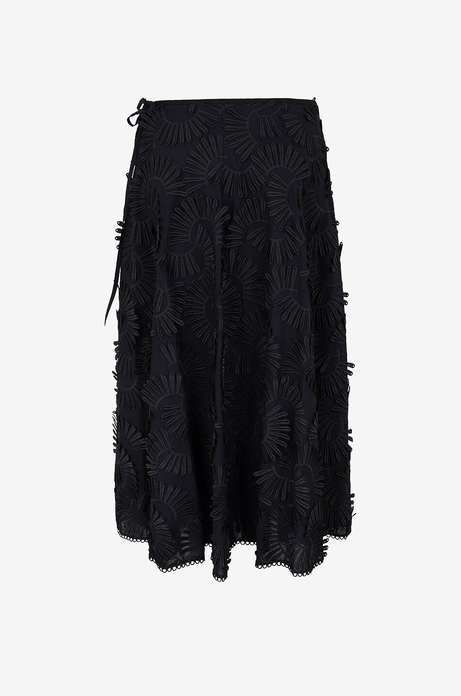 BEATRICE .B Langer Rock mit Blütenblatt-Spitze-Stickereien Damen SCHWARZ 2