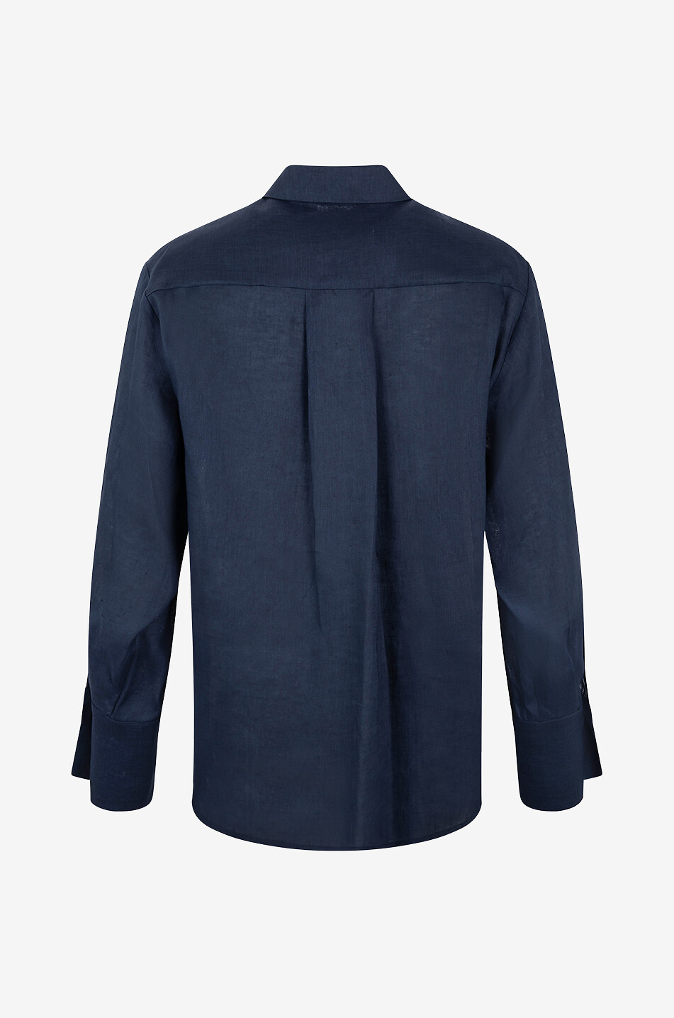 BEATRICE .B Flower-embroidered linen Western shirt Women DARK BLUE 2