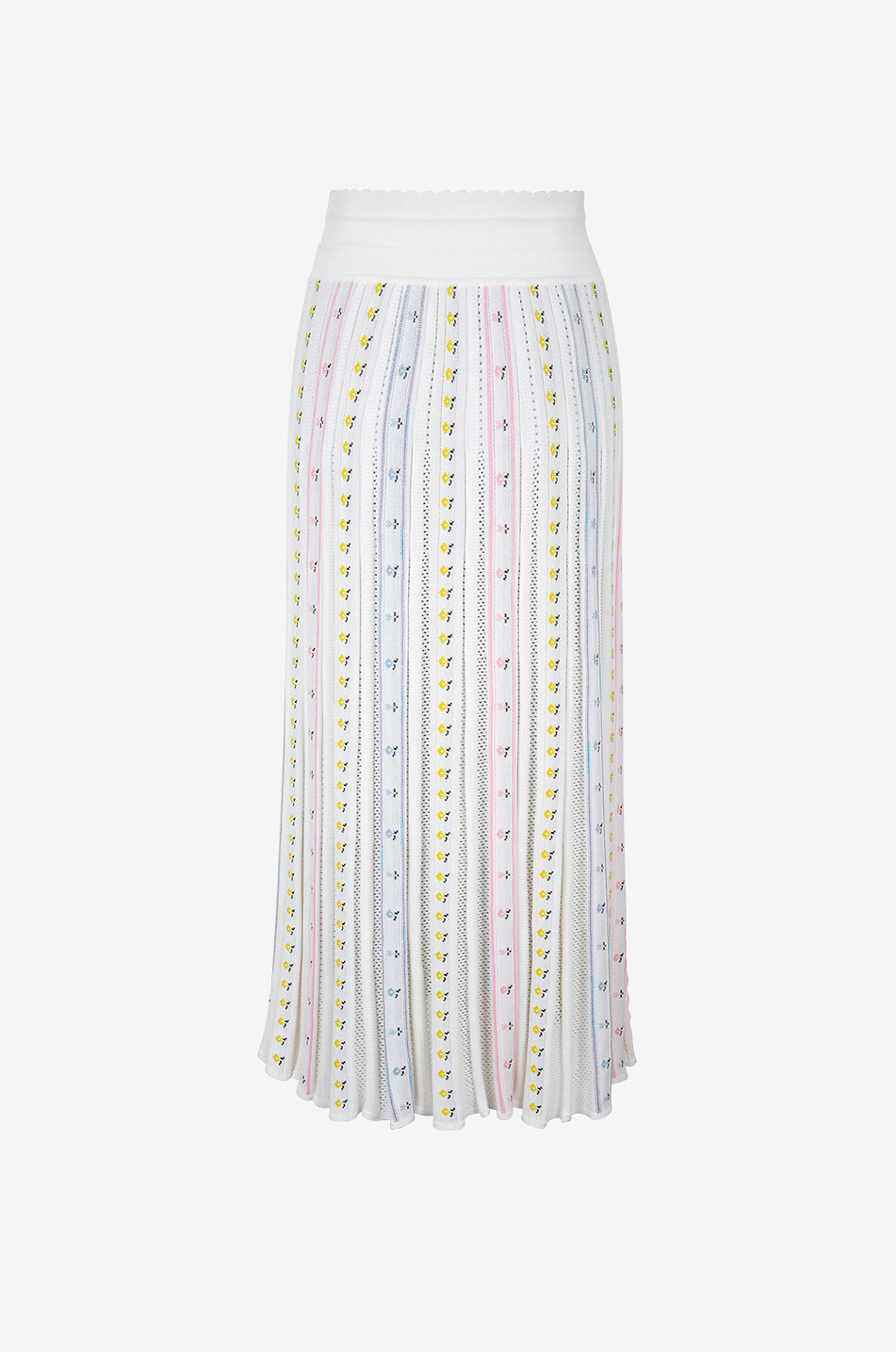 MOLLI Clochette Mini Flowers cotton and virgin wool maxi skirt Women EGGSHELL 2