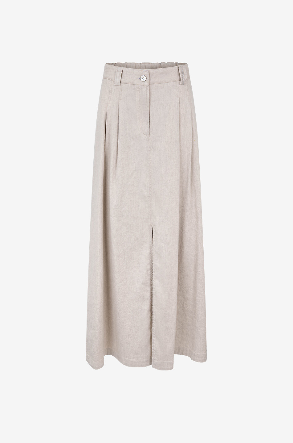 Jupe longue en coton et lin