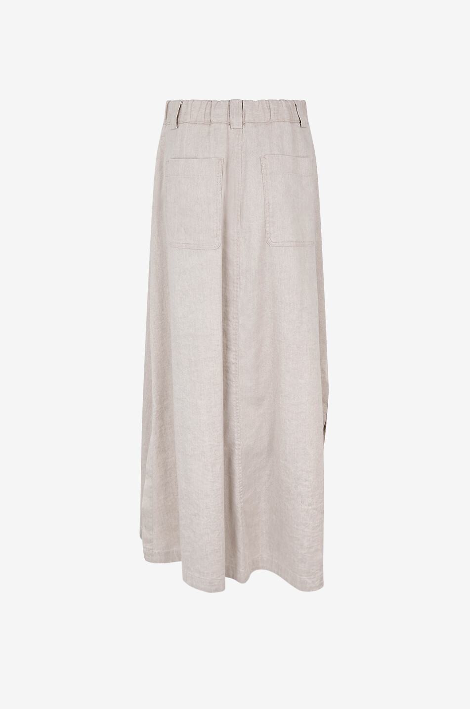 Cotton and linen maxi skirt