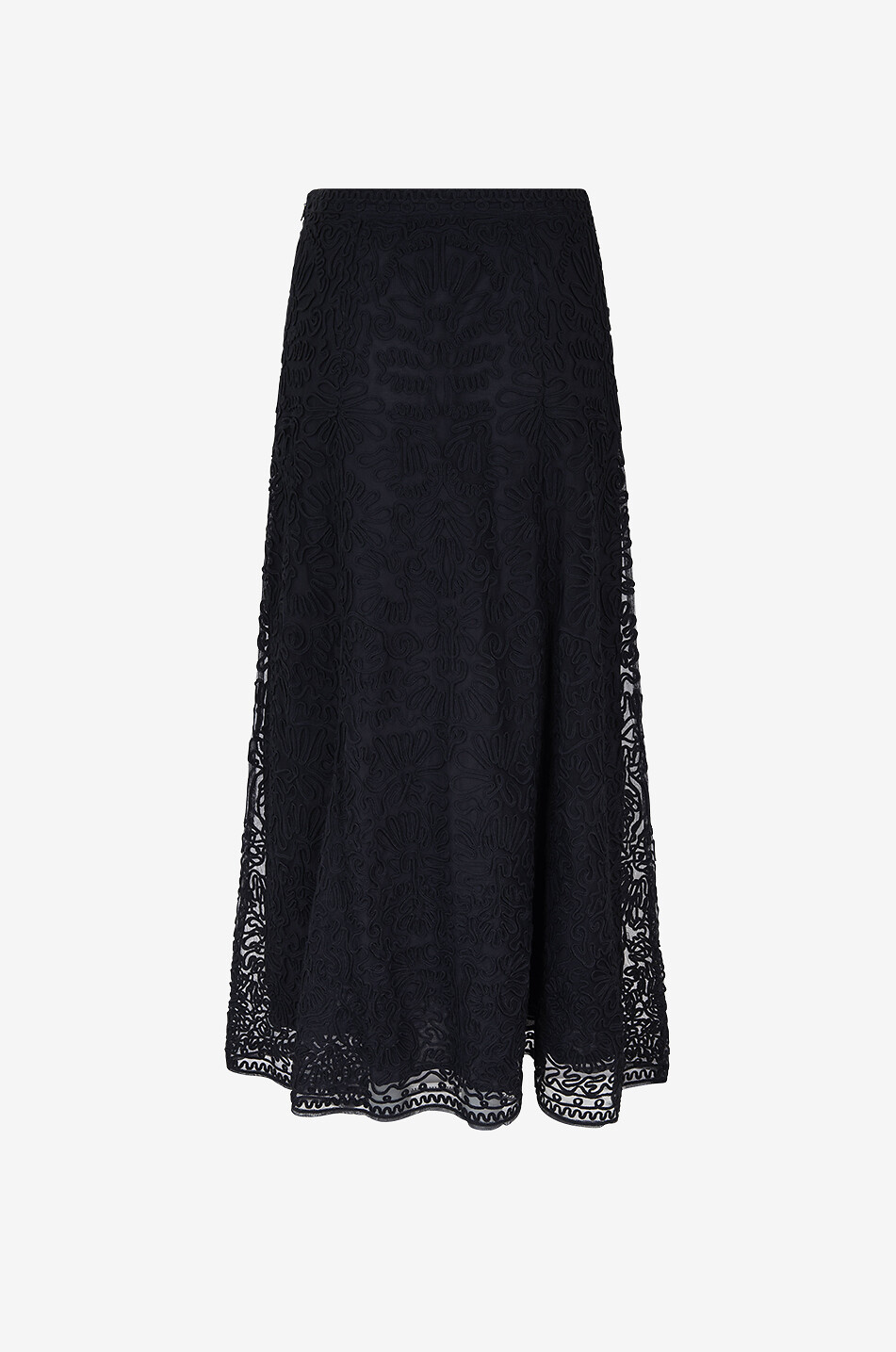 ULLA JOHNSON Katja cotton lace maxi skirt Women BLACK 2
