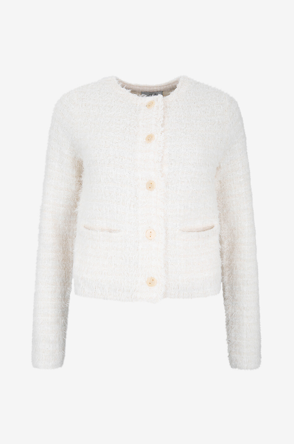 VINCE Kurze Bouclé-Tweed-Jacke Damen CREMEFARBEN 1