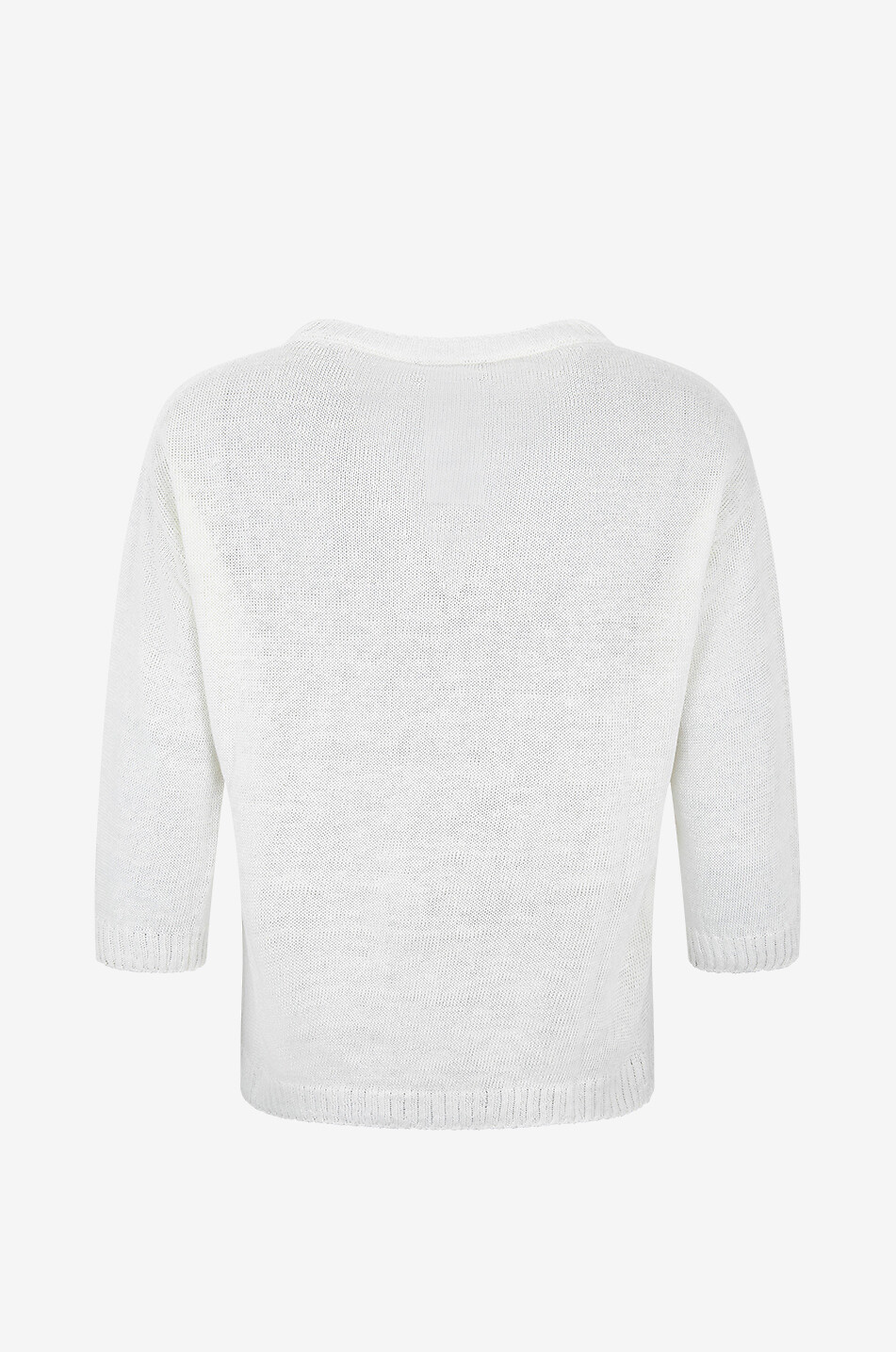 WEEKEND MAX MARA Pullover mit Rundhalsausschnitt aus Leinen Selz Damen WEISS 2