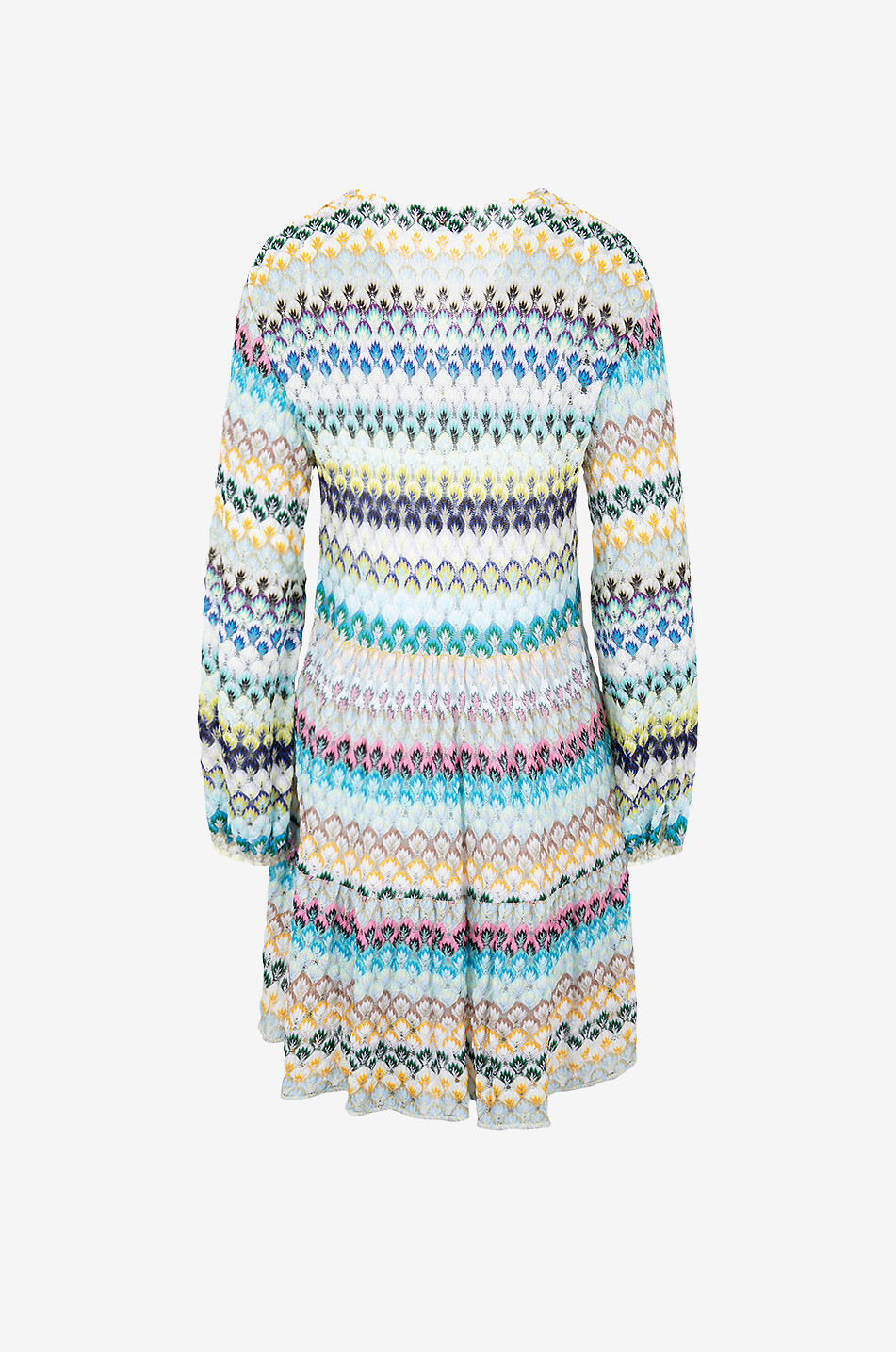 MISSONI Mini knit dress with flame pattern Women MULTI COLOURED 2