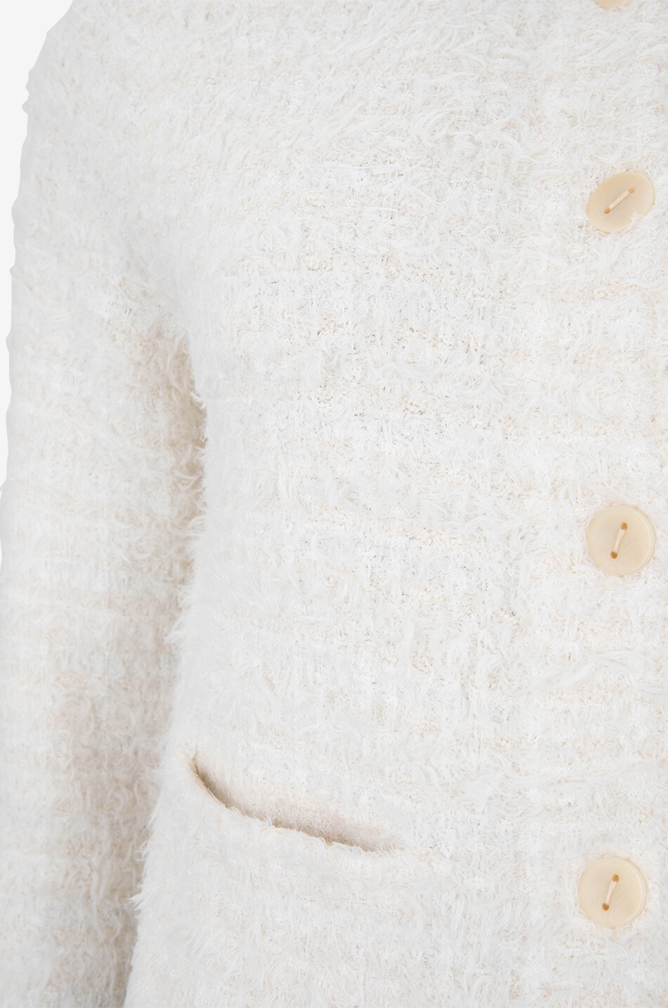 VINCE Kurze Bouclé-Tweed-Jacke Damen CREMEFARBEN 3