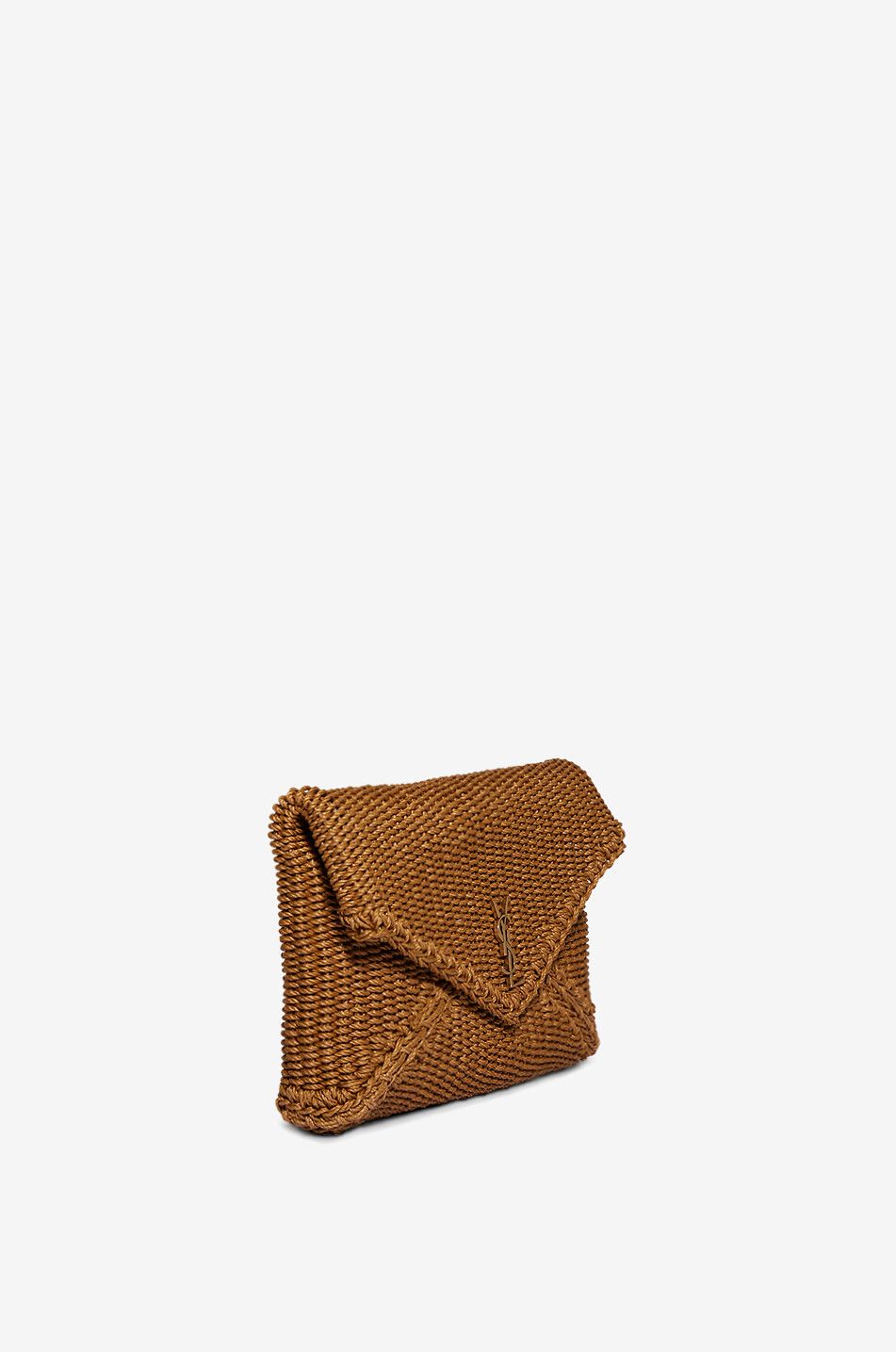 SAINT LAURENT PARIS Kordel-Clutch in Briefumschlagsdesign Cassandre Damen BRAUN 2