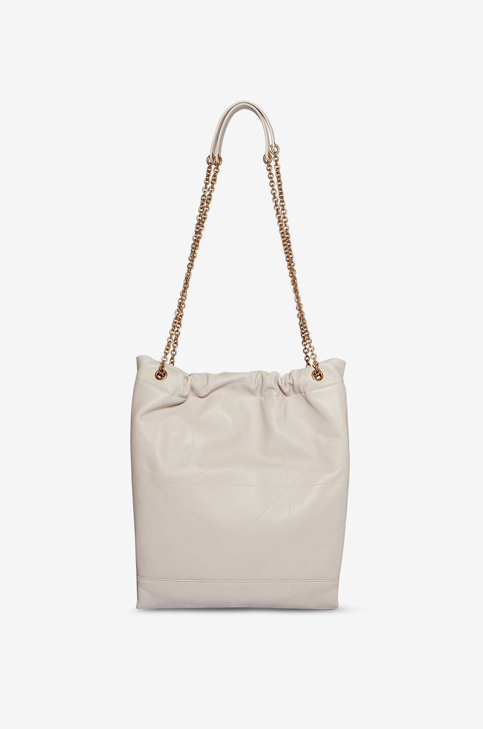 SAINT LAURENT PARIS Schultertasche aus gestepptem Nappaleder Jamie 4.3 Pochon Damen CREMEFARBEN 3