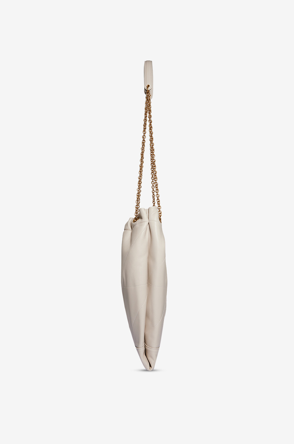 SAINT LAURENT PARIS Schultertasche aus gestepptem Nappaleder Jamie 4.3 Pochon Damen CREMEFARBEN 4