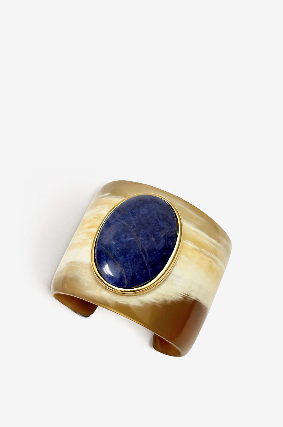 HELENE PRIME Manschette aus Horn und Stein Gaia I - Blonde Damen BLAU 1