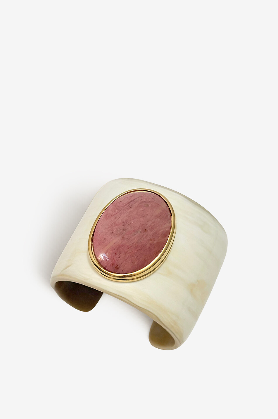 HELENE PRIME Manschette aus Horn und Stein Gaia I - Blonde Damen ROSA 1