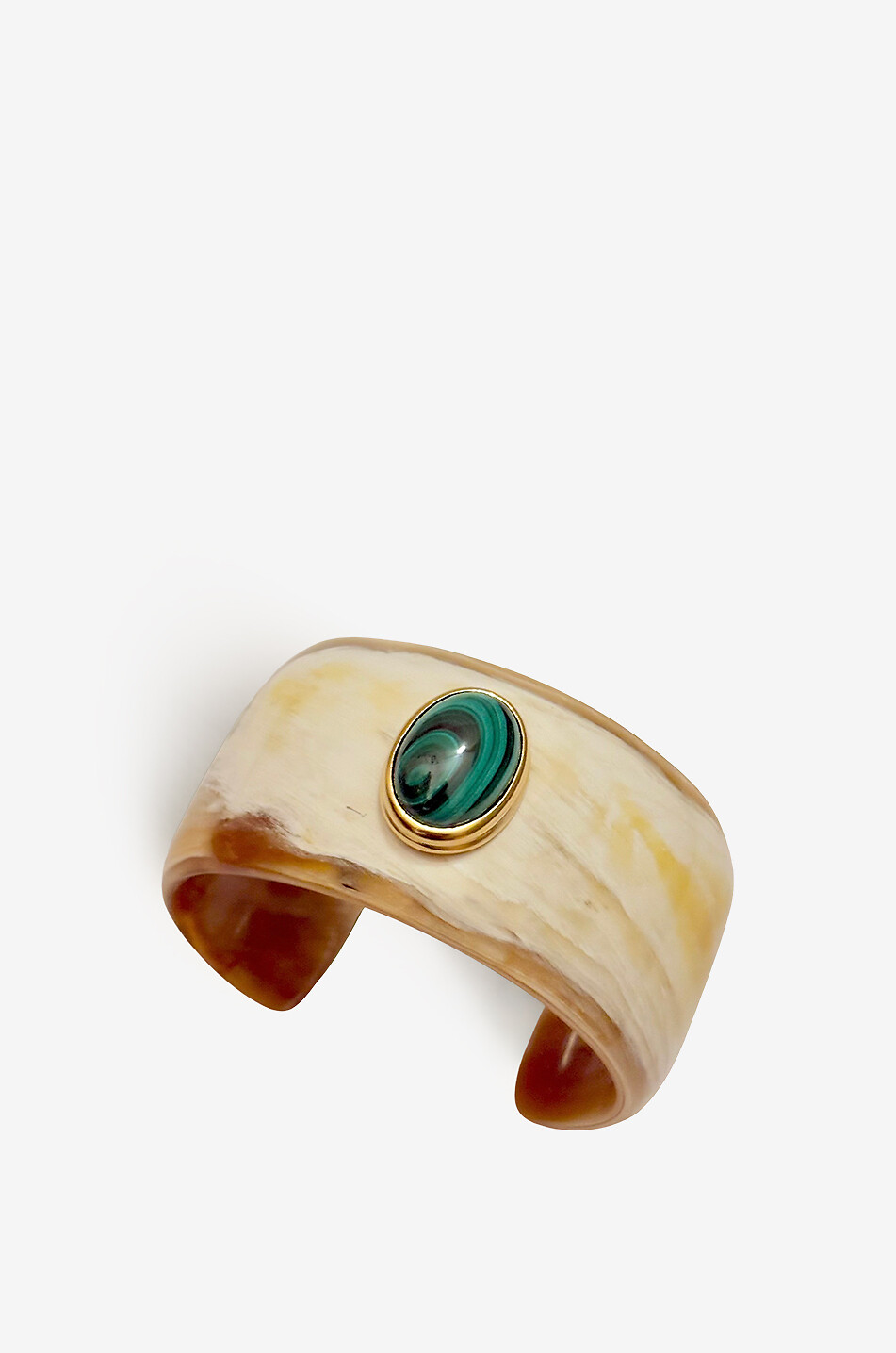 Manschette aus Horn und Stein Gaia I - Mini - Blonde