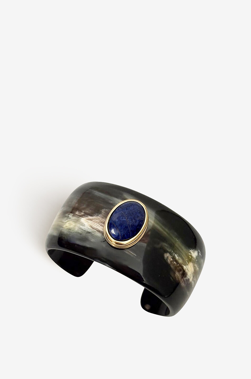 Manschette aus Horn und Stein Gaia I - Mini - Noire