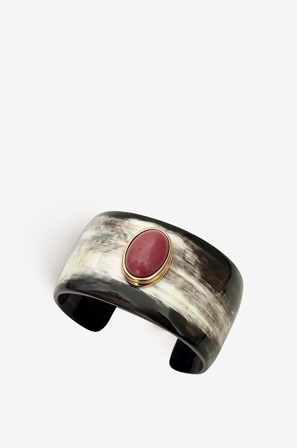 Manschette aus Horn und Stein Gaia I - Mini - Noire