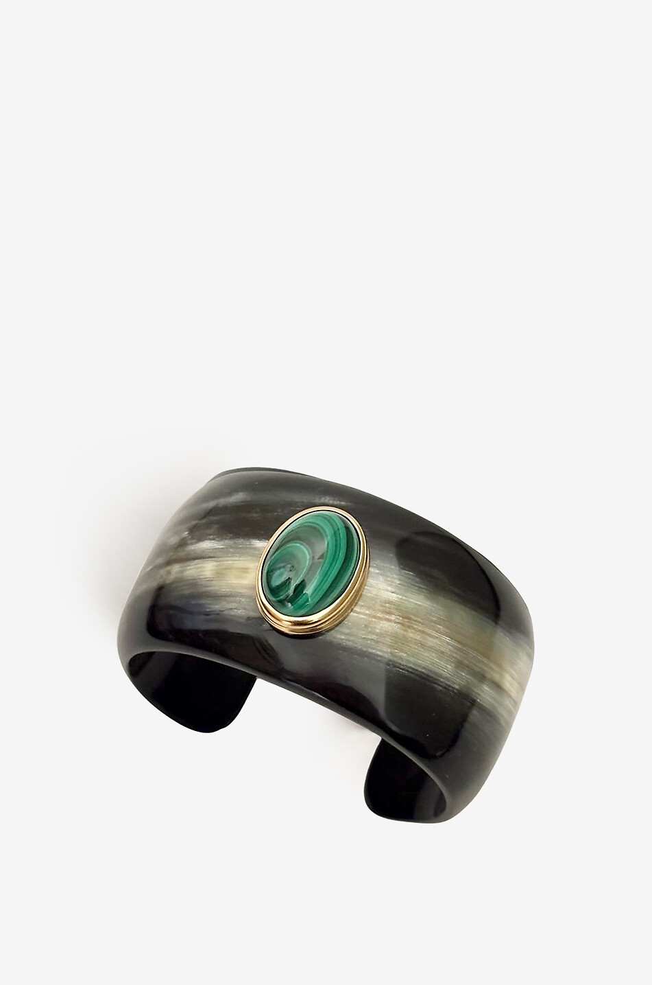 Manschette aus Horn und Stein Gaia I - Mini - Noire