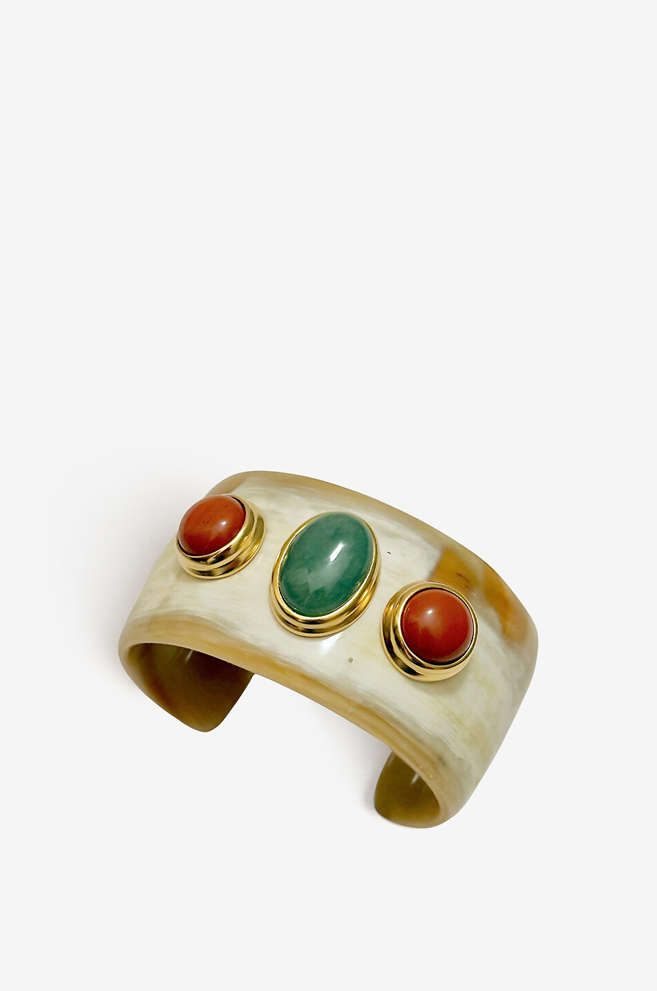 HELENE PRIME Manschette aus Horn und Steinen Gaia III Blonde - Mini Damen BUNT1 1