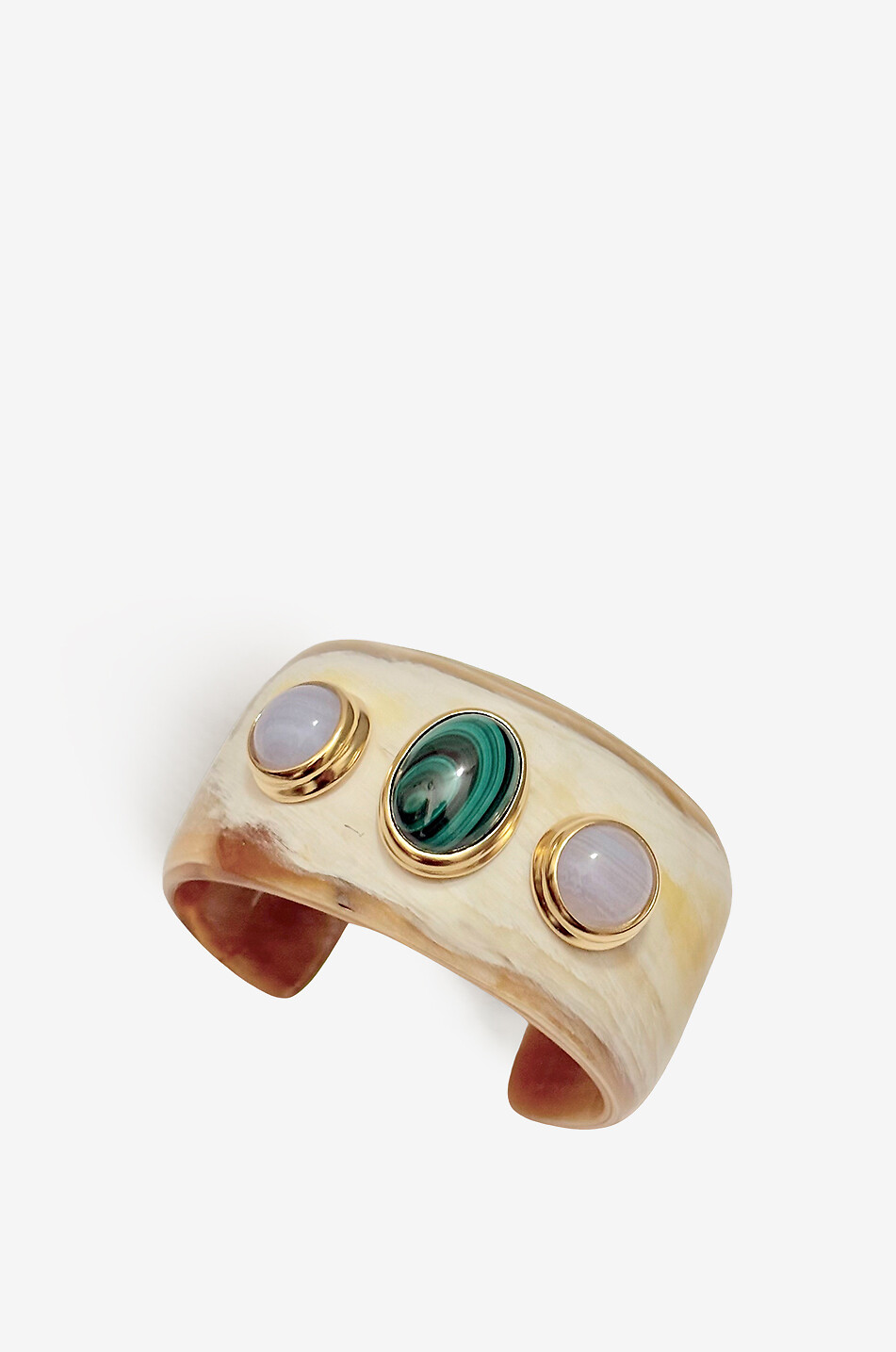 HELENE PRIME Manschette aus Horn und Steinen Gaia III Blonde - Mini Damen BUNT3 1