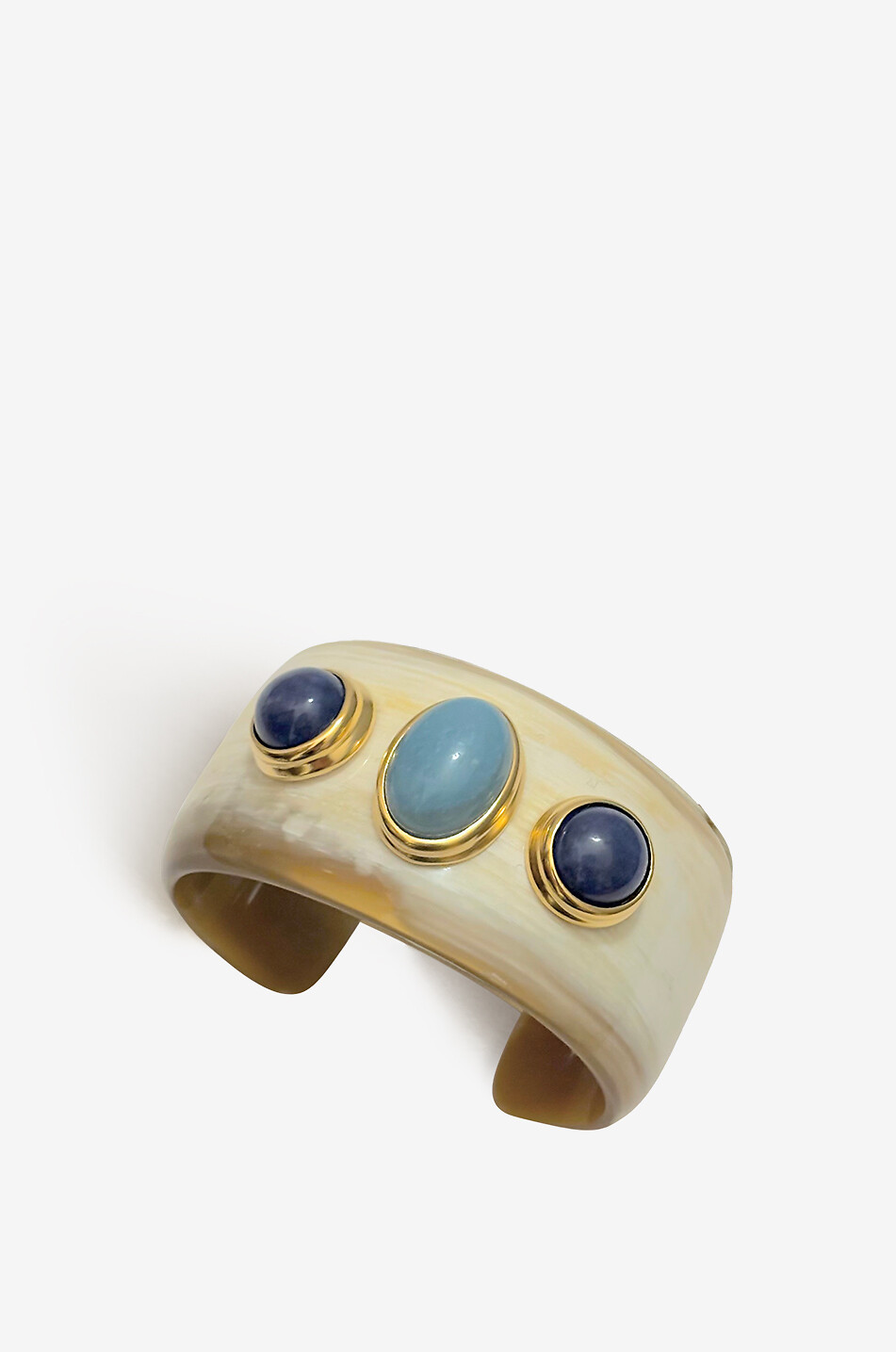 HELENE PRIME Gaia III Blonde - Mini horn and stone cuff Women MULTI COLOURED 8 1