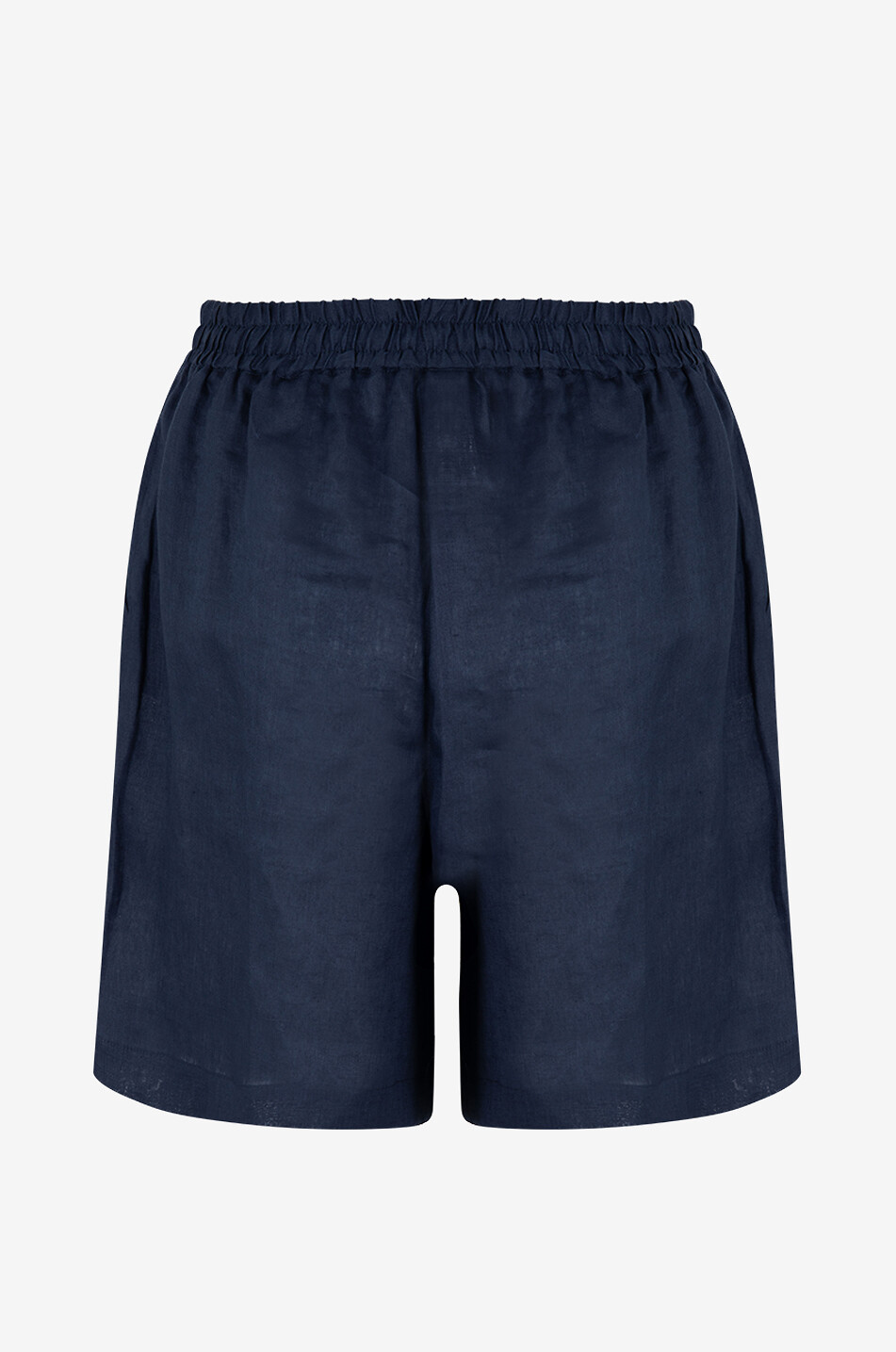 BEATRICE .B Short en lin brodé fleurs Femme BLEU FONCE 2