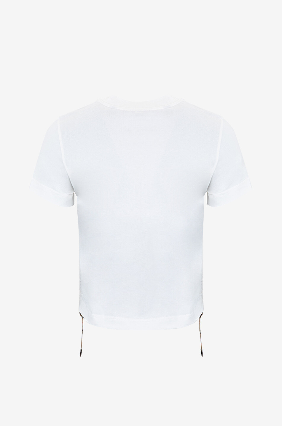 Festival cropped T-shirt with Check drawstrings