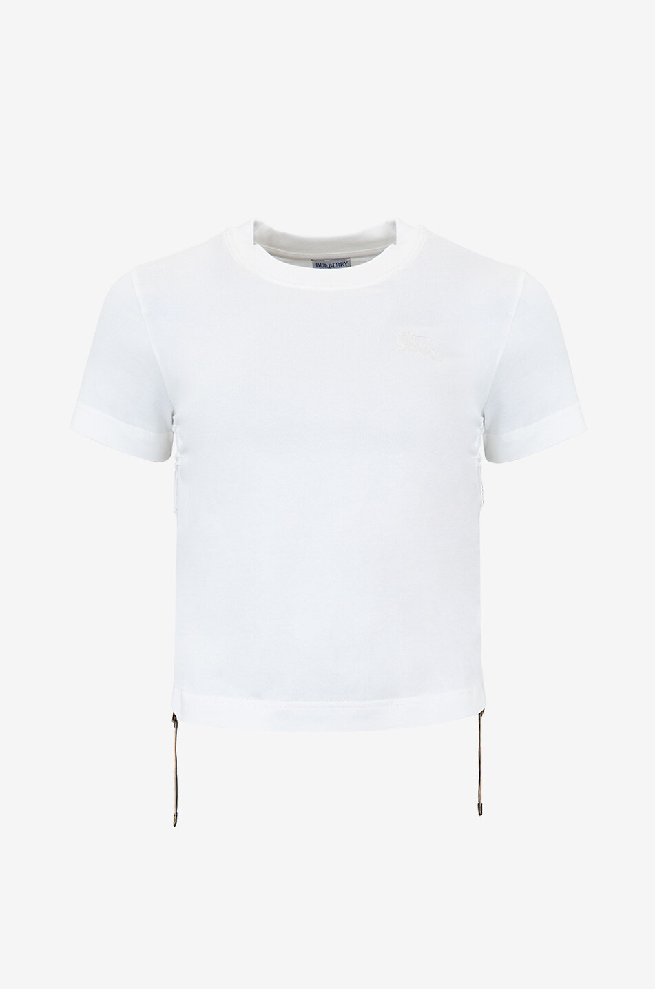 Festival cropped T-shirt with Check drawstrings