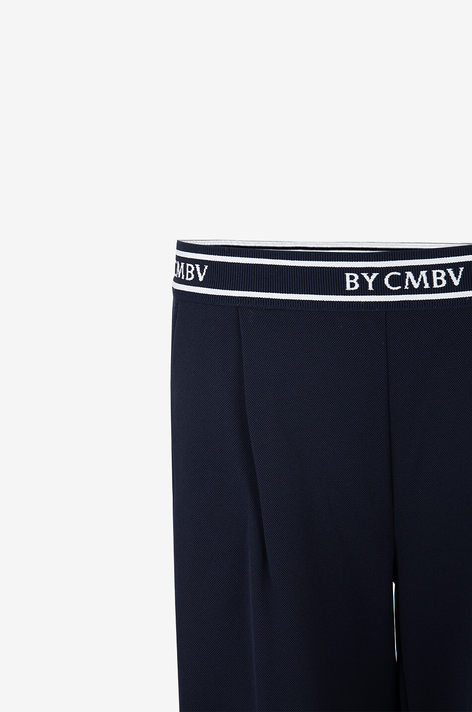 CAMBIO Hose mit weitem Bein aus Piqué-Jersey Arina Cropped Damen DUNKELBLAU 3