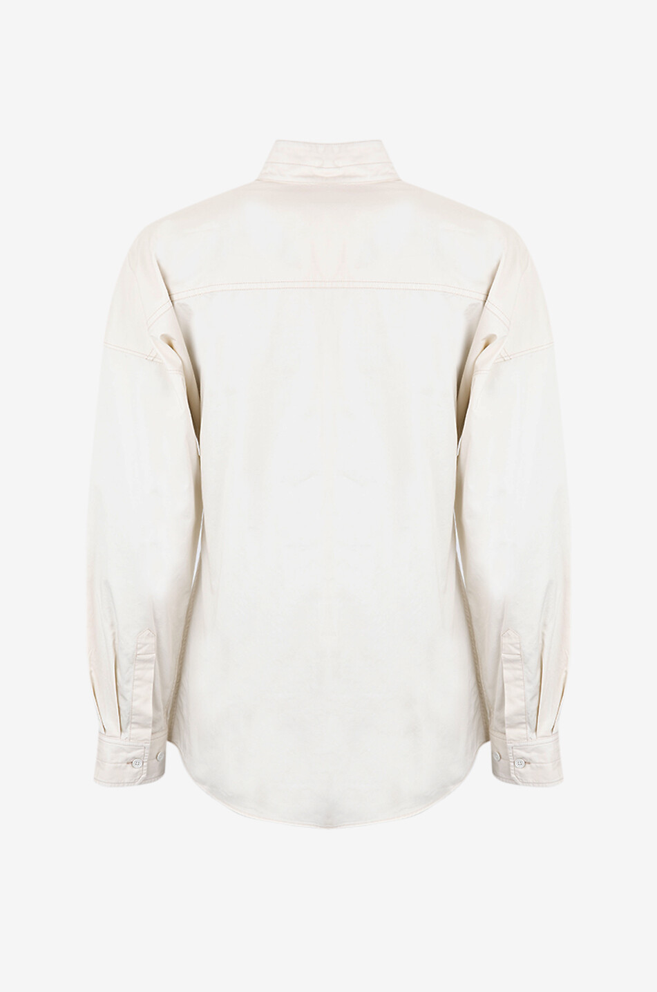 LEMAIRE Cotton satin fitted shirt Women WHITE 2