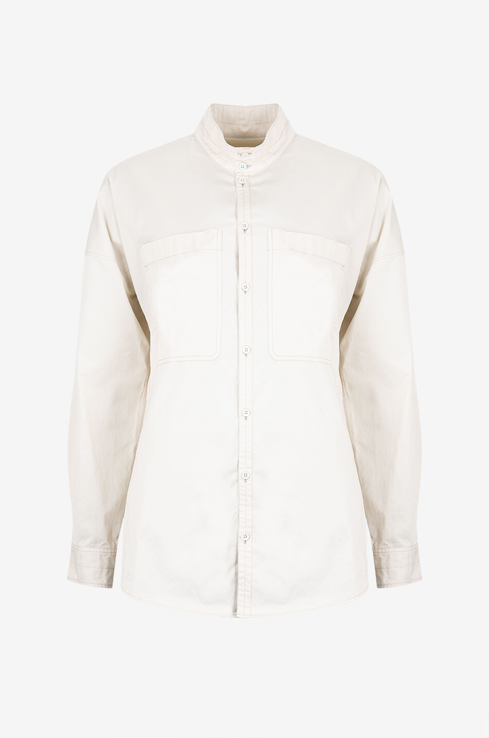 Cotton satin fitted shirt