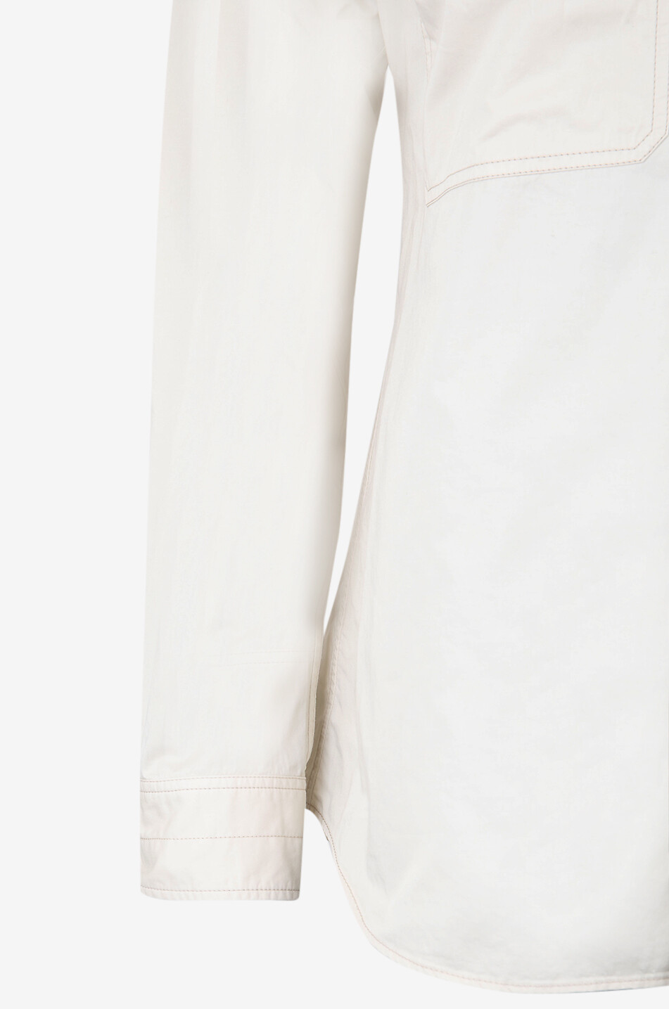 Cotton satin fitted shirt