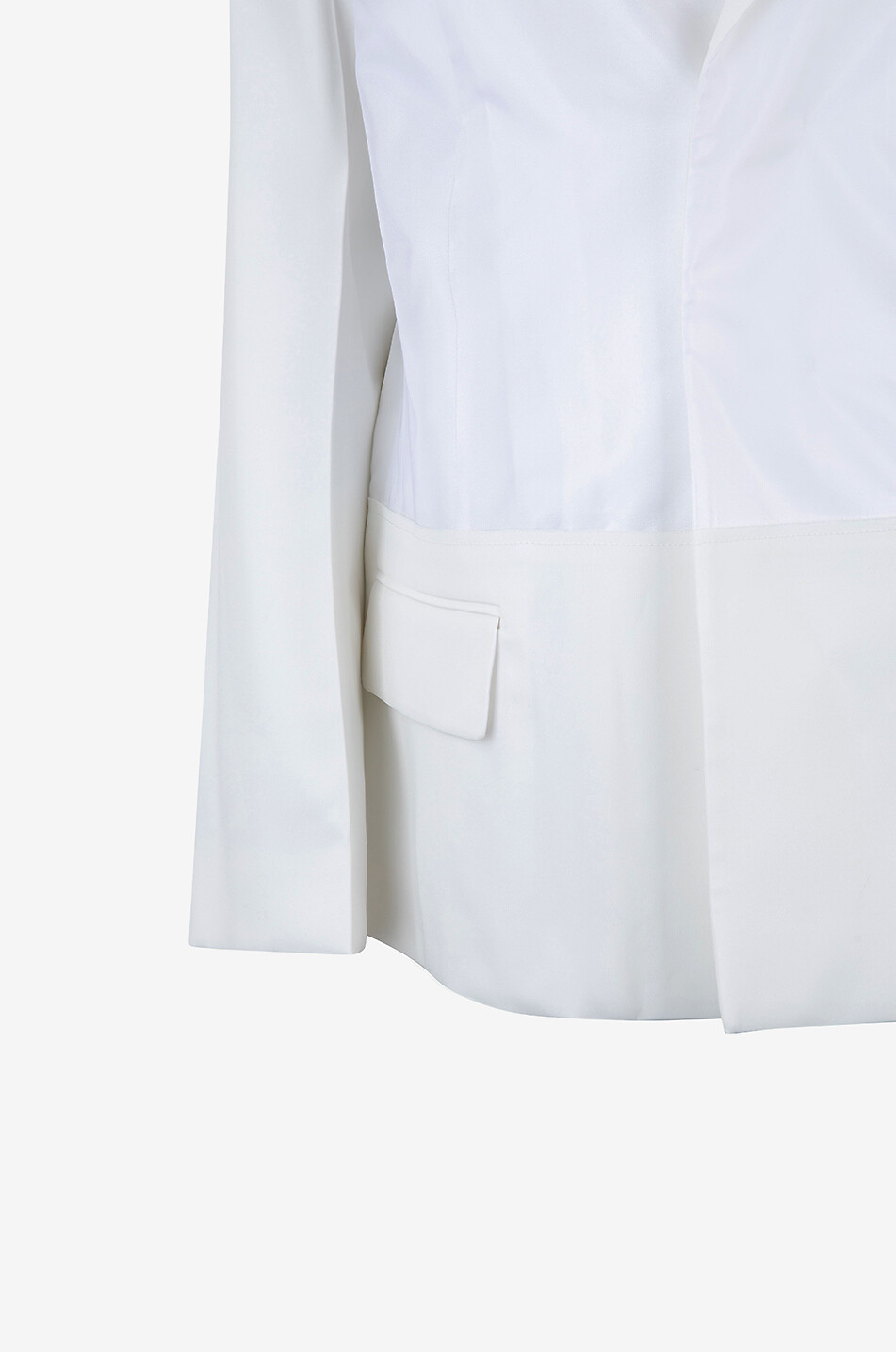 VICTORIA BECKHAM Fluid Panel twill blazer Women WHITE 3