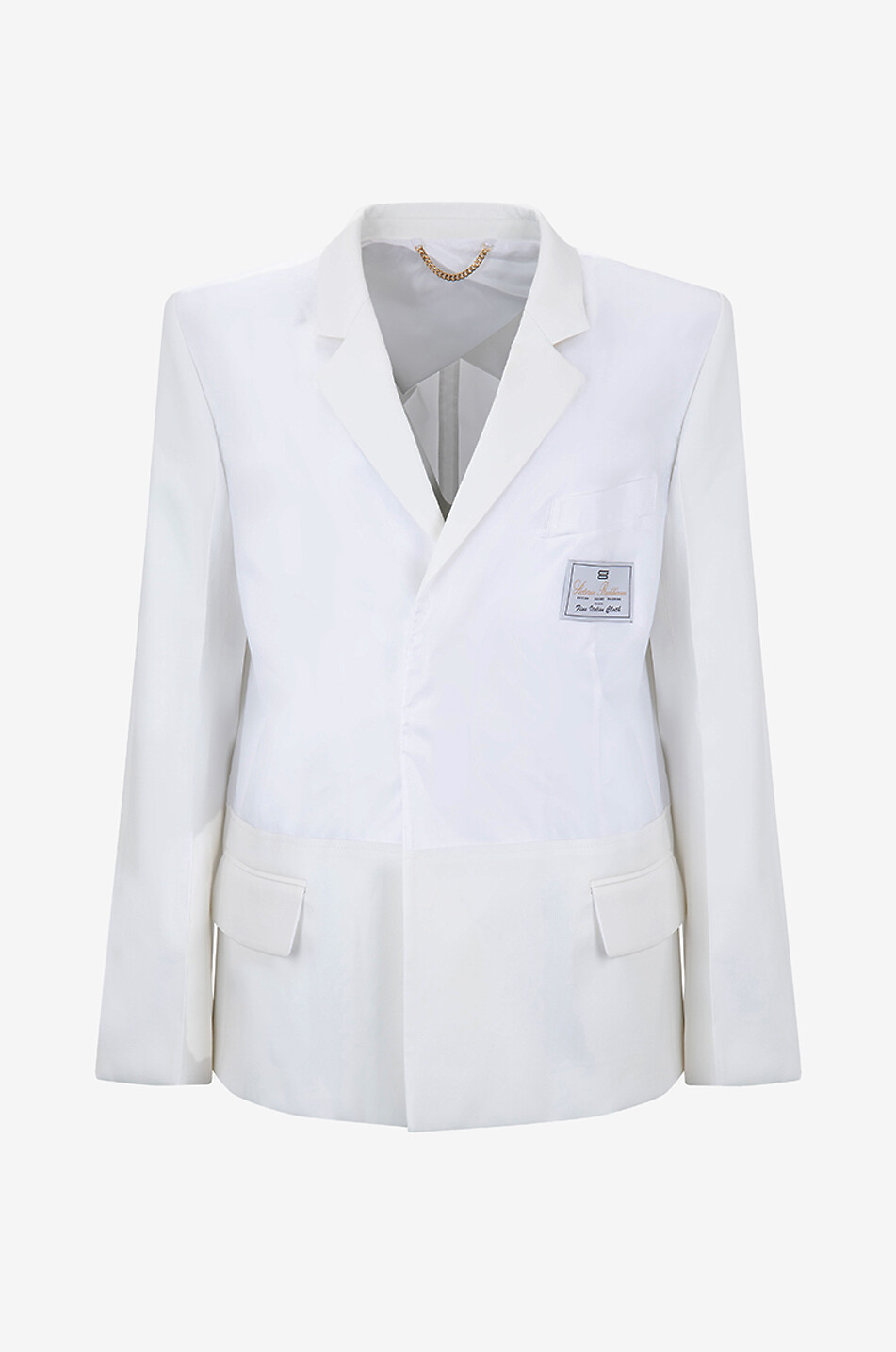 VICTORIA BECKHAM Fluid Panel twill blazer Women WHITE 1