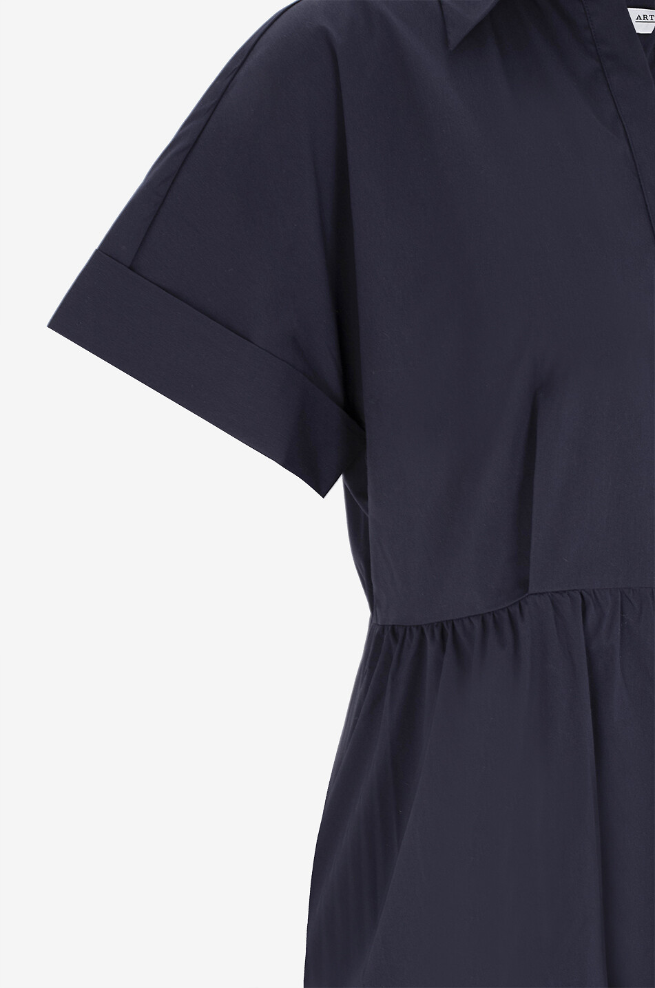 ARTIGIANO Lina poplin midi shirt dress Women DARK BLUE 3