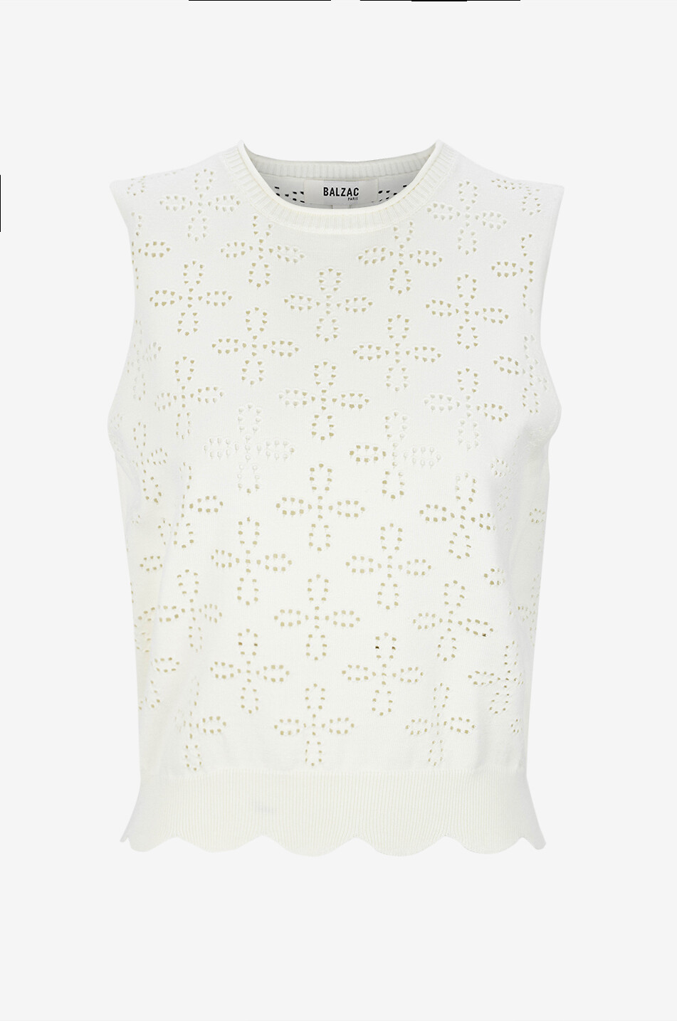 Miguel sleeveless openwork lightweight jumper
