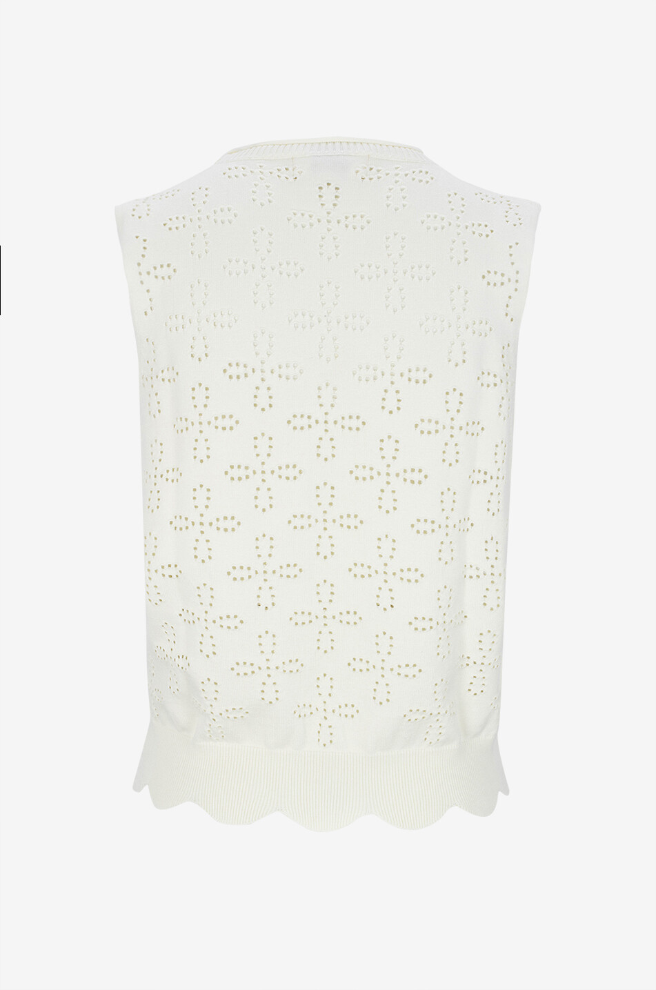 Miguel sleeveless openwork lightweight jumper