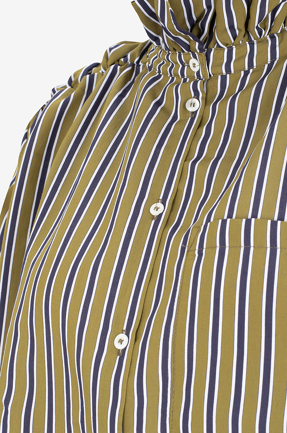 BALZAC PARIS Gestreiftes Hemd aus Biobaumwolle Leonor Damen KHAKI 3