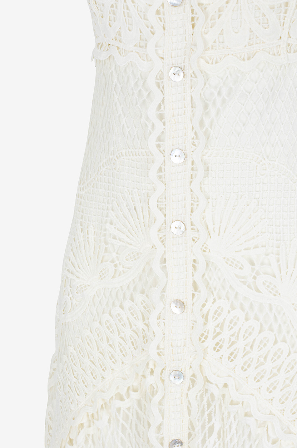 Langes Spitzen-Trägerkleid Nautical Guipure