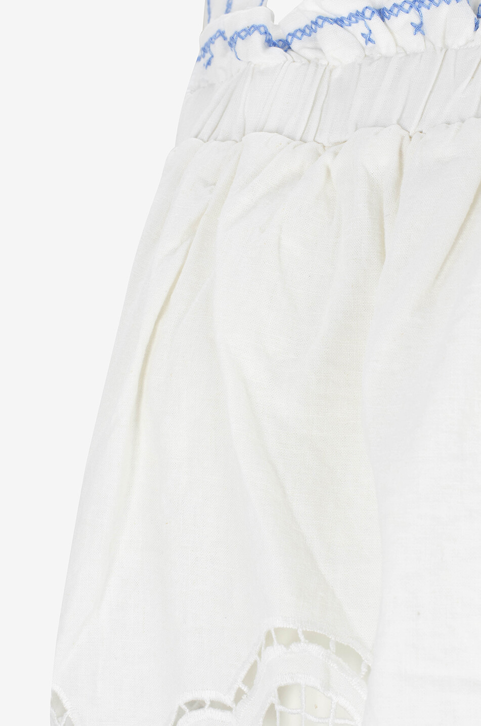 Daisy Embroidery linen and viscose top