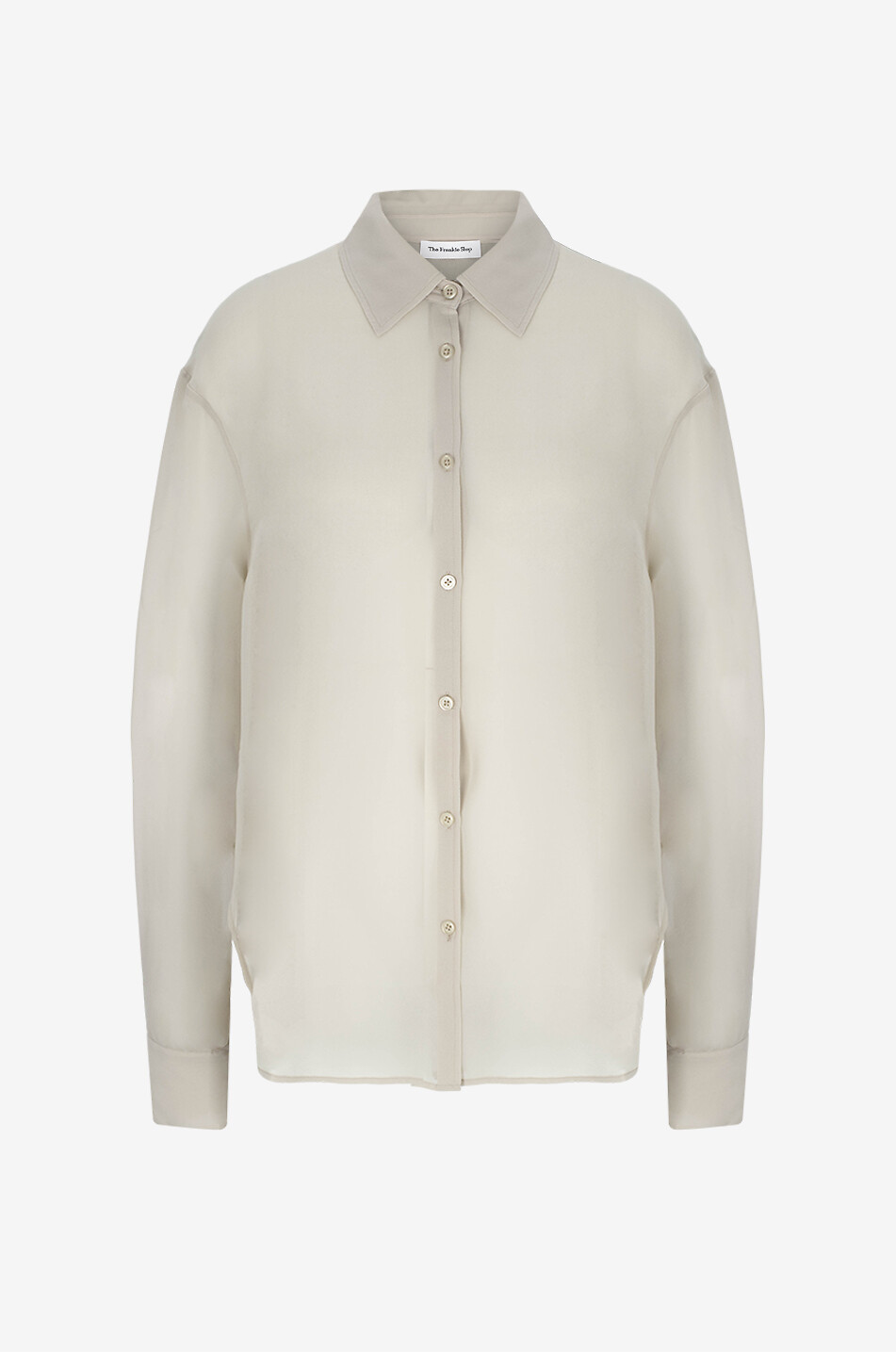THE FRANKIE SHOP Langärmelige Bluse Peri Georgette Damen Hellbeige 1