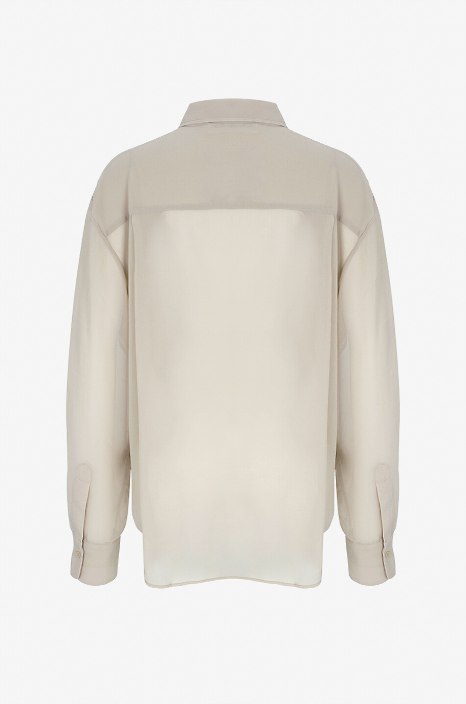 THE FRANKIE SHOP Langärmelige Bluse Peri Georgette Damen Hellbeige 2