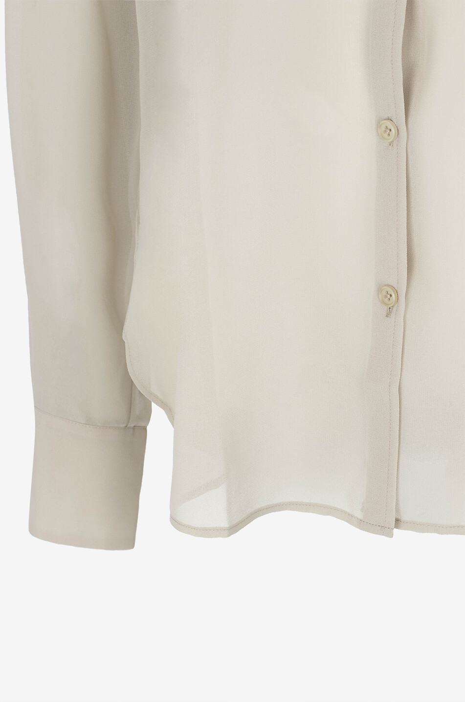 THE FRANKIE SHOP Langärmelige Bluse Peri Georgette Damen Hellbeige 3