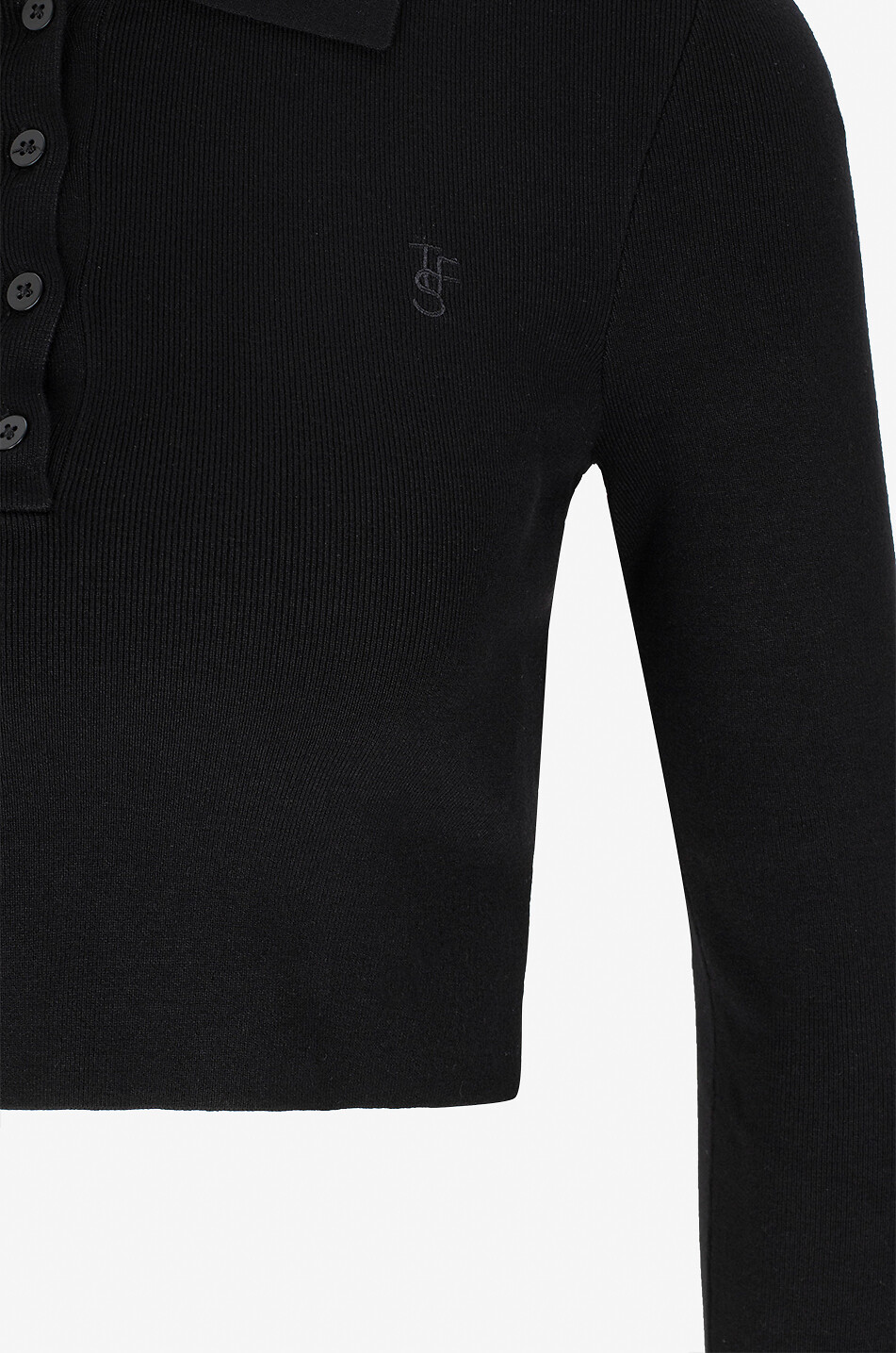 THE FRANKIE SHOP Bauchfreies Polohemd aus Viskose Giselle Damen SCHWARZ 3