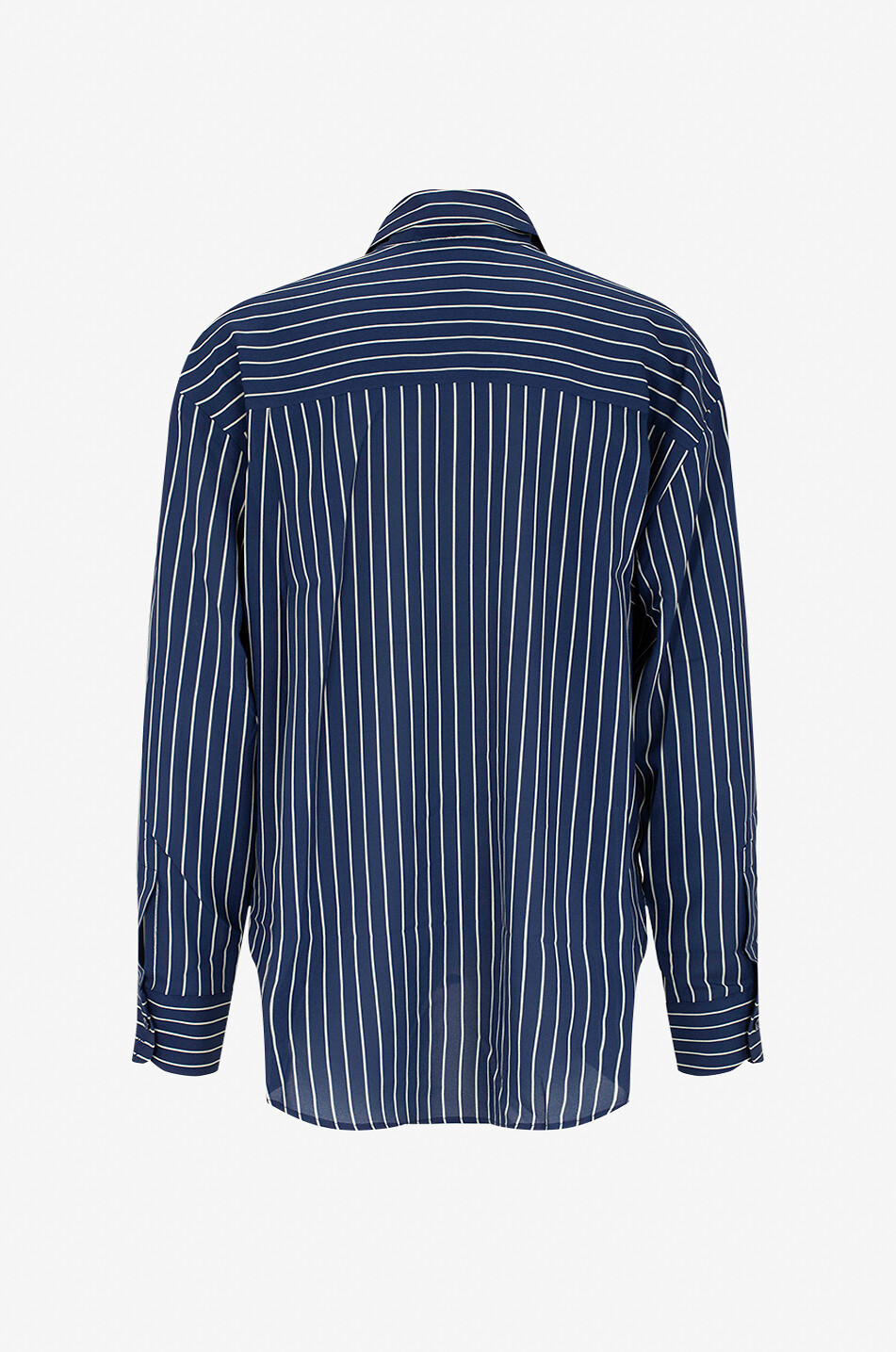 THE FRANKIE SHOP Chemise rayée manches longues Lui Femme BLEU FONCE 2