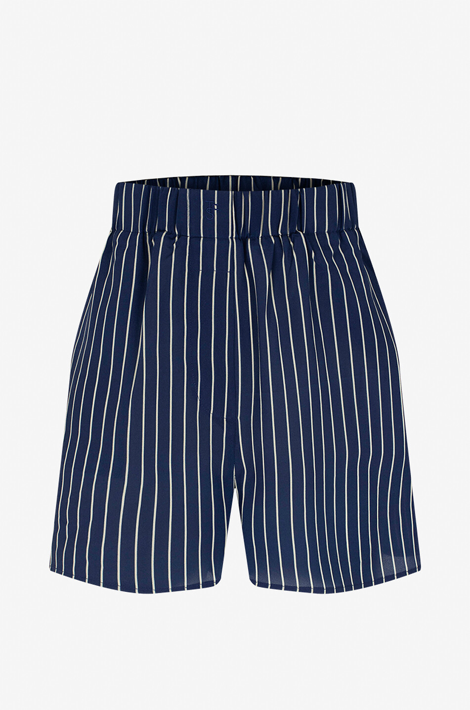 THE FRANKIE SHOP Lui striped shorts Women DARK BLUE 1