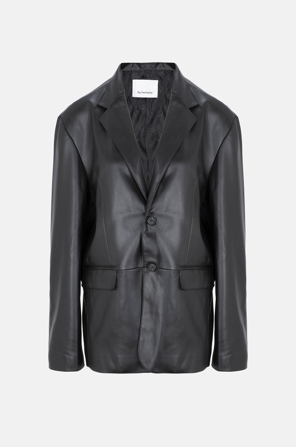 THE FRANKIE SHOP Kunstleder-Blazer Olympia Damen SCHWARZ 1