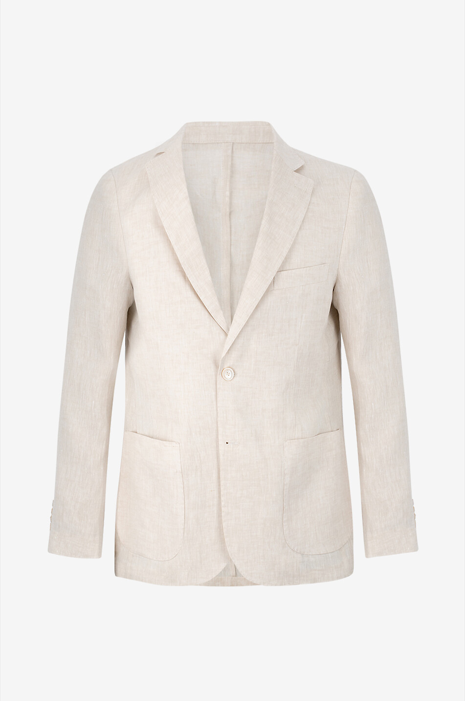 CRUNA Leichter einreihiger Blazer aus Leinen Herren BEIGE 1