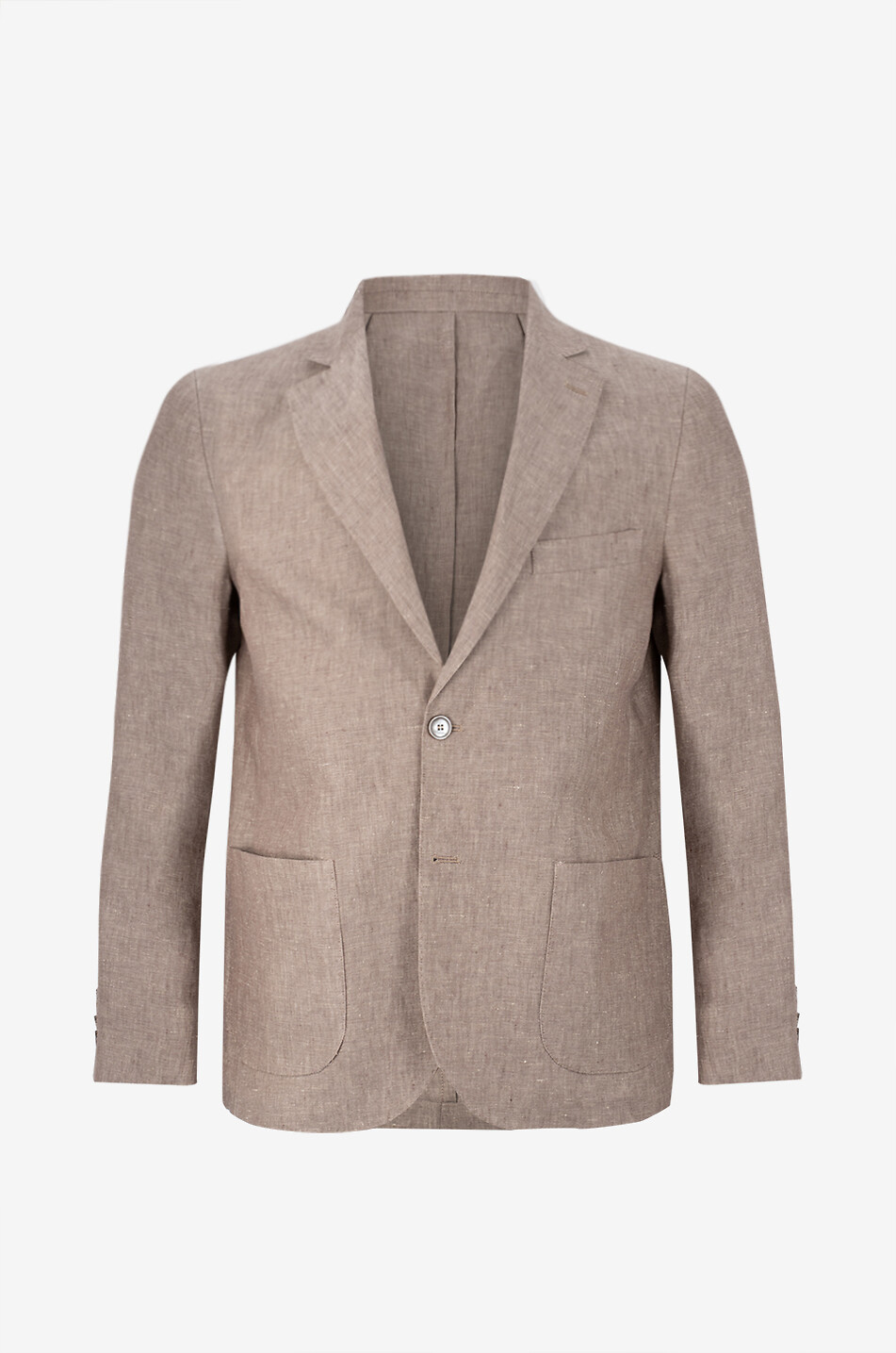 Lightweight single-breasted linen blazer