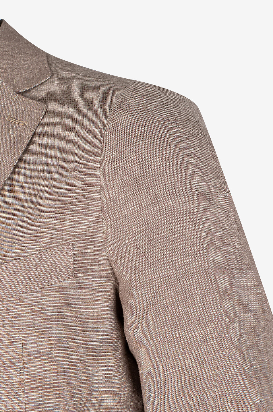 CRUNA Leichter einreihiger Blazer aus Leinen Herren BRAUN 3
